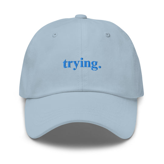 Trying: Blue Dad Hat