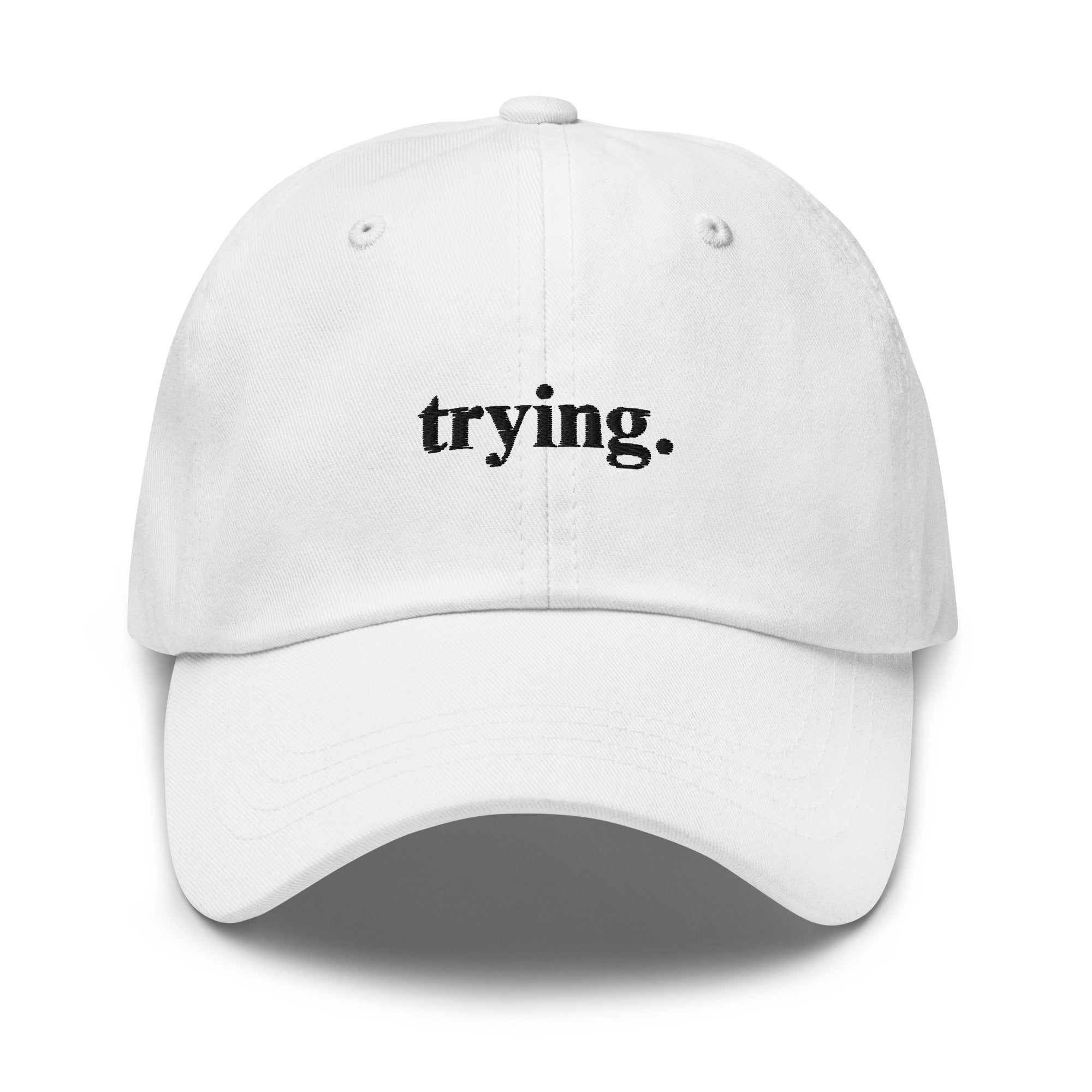 All white dad hat online