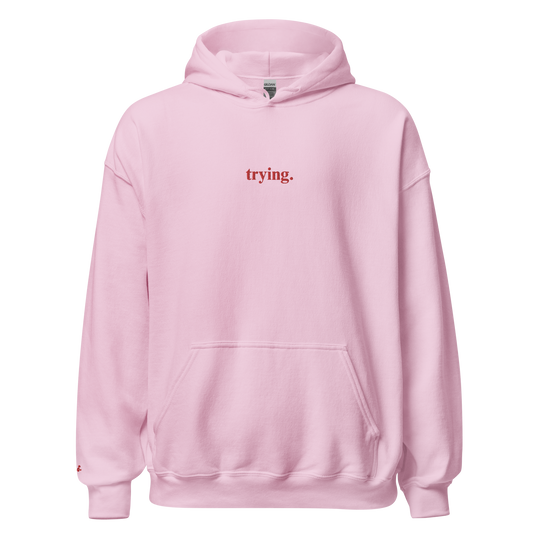 Trying: Pink Hoodie