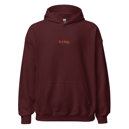 Trying: Maroon Hoodie