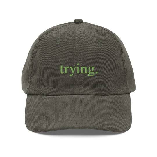 Trying: Olive Corduroy Hat