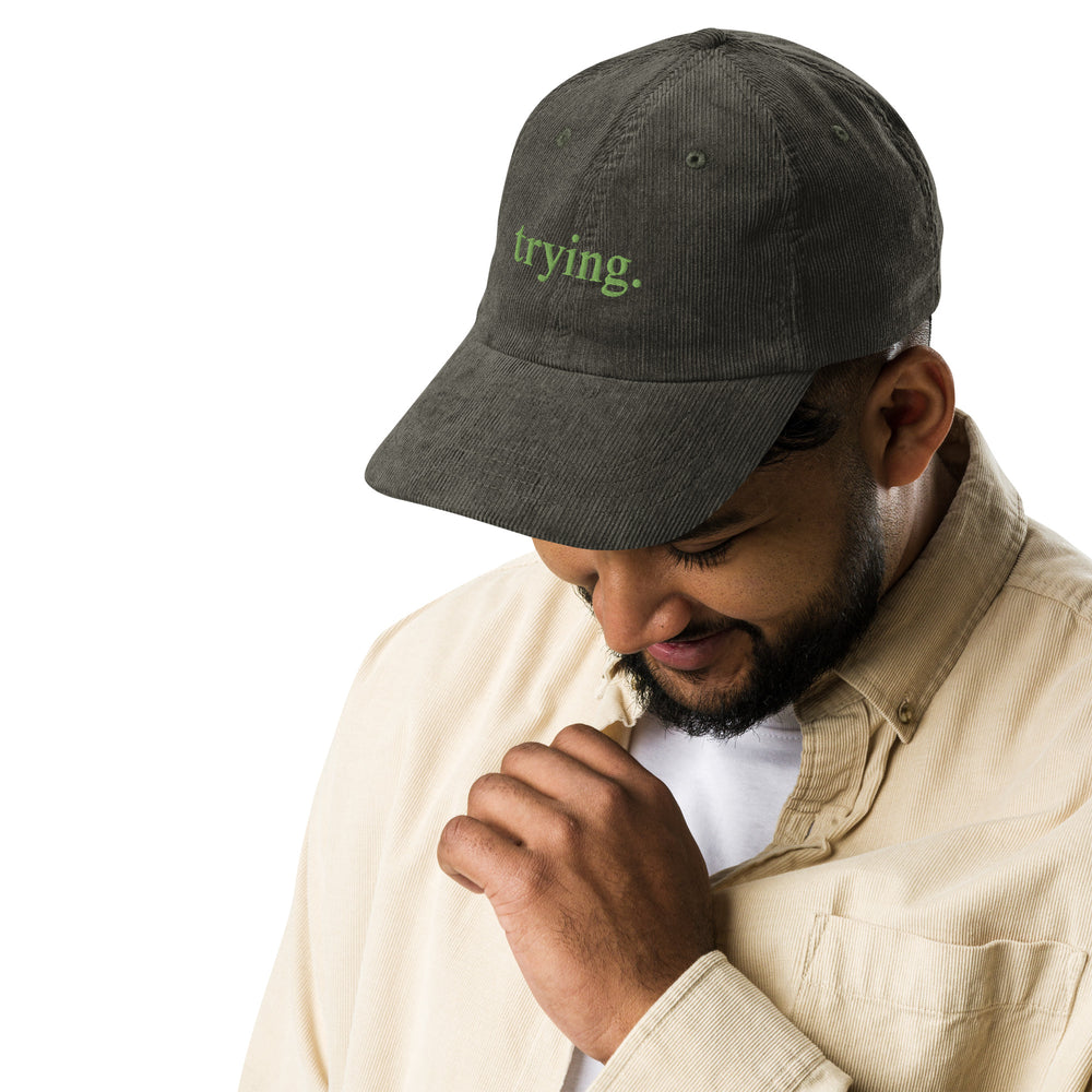 Trying: Olive Corduroy Hat